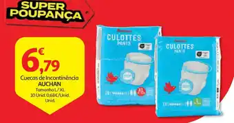 Auchan Cuecas de incontinência auchan promoção