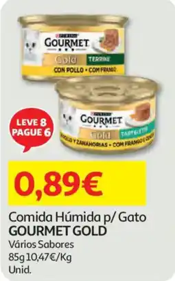 Auchan comida húmida p/ gato gourmet gold promoção
