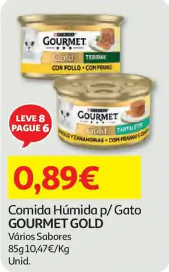 Auchan comida húmida p/ gato gourmet gold promoção