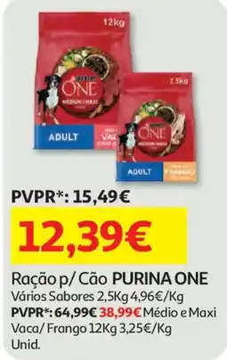 Auchan Ração p/ Cão PURINA ONE promoção