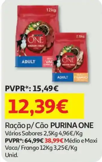 Auchan Ração p/ Cão PURINA ONE promoção