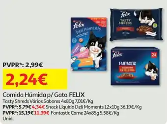 Auchan comida húmida p/ gato felix promoção