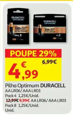 Auchan Pilha Optimum DURACELL promoção