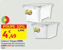 Auchan Caixa c/ Tampa FAPIL promoção