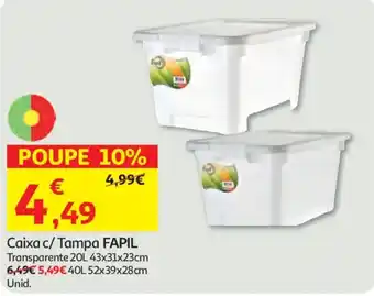 Auchan Caixa c/ Tampa FAPIL promoção