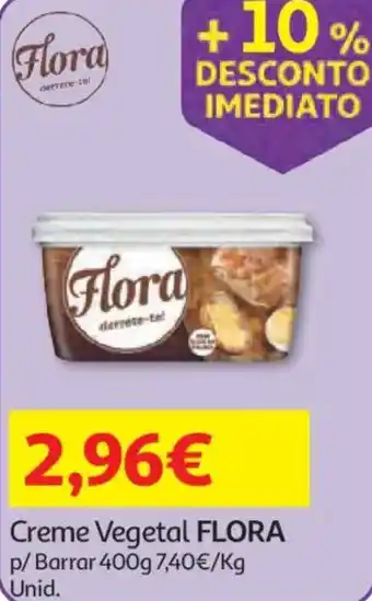 Auchan Creme Vegetal Flora promoção