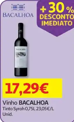 Auchan Vinho bacalhoa promoção