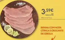 Recheio com - bifana com nota citrica e crocante de cebola promoção