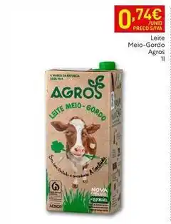 Recheio Agros - leite meio-gordo promoção