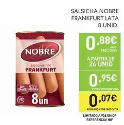 Recheio A+ - salsicha nobre frankfurt promoção