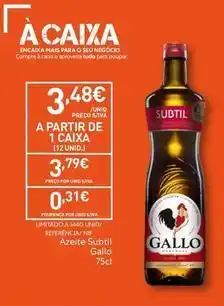 Recheio Gallo - azeite promoção