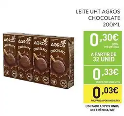 Recheio Agros - leite uht promoção