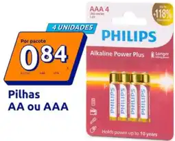Action Pilhas AAA Philips promoção