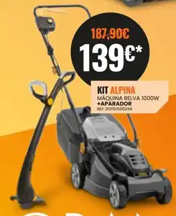 Armazéns Reis Kit alpina máquina relva 1000w + aparador promoção
