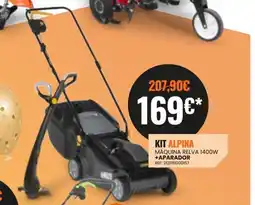 Armazéns Reis Kit alpina máquina relva 1400w + aparador promoção
