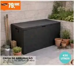 Armazéns Reis Caixa de arrumação rattan cor preto promoção