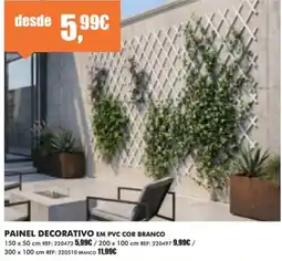 Armazéns Reis painel decorativo em pvc cor branco promoção