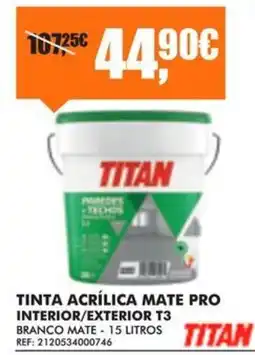 Armazéns Reis tinta acrílica mate pro titan promoção