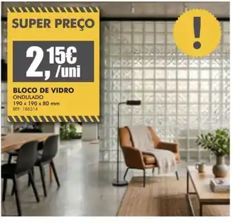 Armazéns Reis Bloco de vidro ondulado promoção