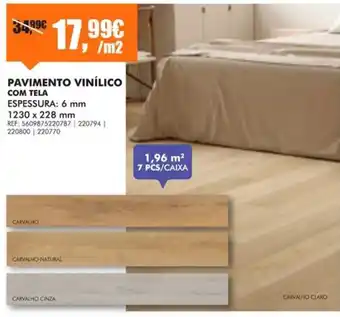 Armazéns Reis Pavimento vinílico com tela promoção