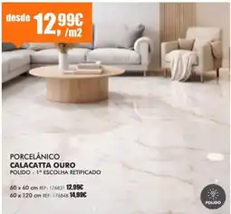 Armazéns Reis porcelânico calacatta ouro promoção