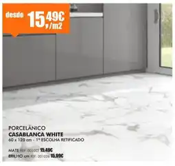 Armazéns Reis porcelânico casablanca white promoção