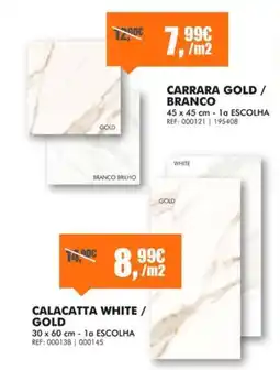 Armazéns Reis Carrara gold / branco promoção