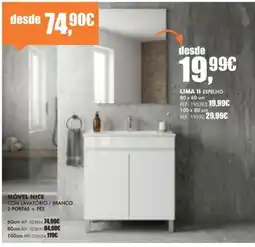 Armazéns Reis móvel nice com lavatório / branco promoção