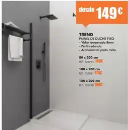 Armazéns Reis Trend painel de duche fixo promoção