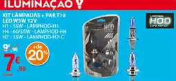E.Leclerc Kit lâmpadas + par t10 led w5w 12v hod promoção