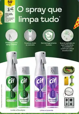 Continente Spray limpa tudo infinite clean cif promoção