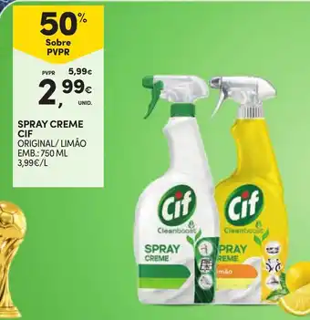 Spray creme cif original/limão