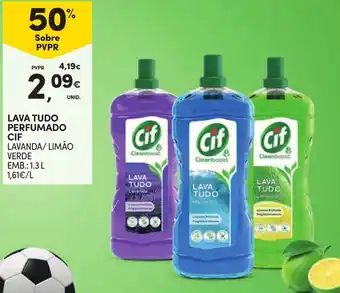 Continente lava tudo perfumado cif lavanda/limão verde promoção