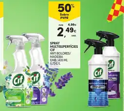 Continente Spray multisuperfícies cif anti bolores/madeira promoção