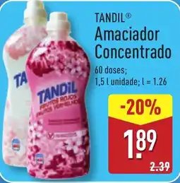 ALDI TANDIL Amaciador Concentrado promoção