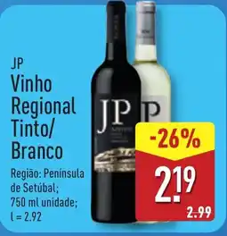 ALDI JP Vinho Regional Tinto/ Branco promoção