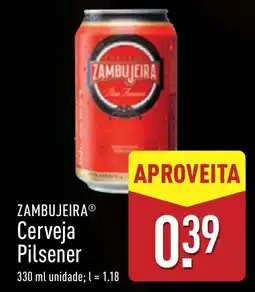 ALDI ZAMBUJEIRA Cerveja Pilsener promoção