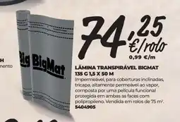BigMat Lâmina transpirável bigmat promoção