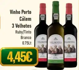 Belita Vinho Porto Cálém 3 Velhotes Ruby/Tinto Branco promoção