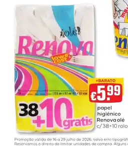 Bolama papel higiênico renova olé promoção