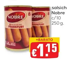 Bolama Nobre salsichas tipo frankfurt promoção