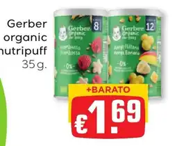 Bolama Gerber organic nutripuff promoção