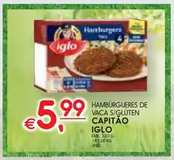 Meu Super Hambúrgueres de vaca s/glúten capitão iglo promoção