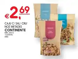 Meu Super Caju c/ sal/ cru/ noz metades continente promoção