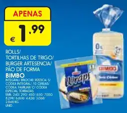 Meu Super rolls/ tortilhas de trigo/ burger artesenacia/ pão de forma bimbo promoção