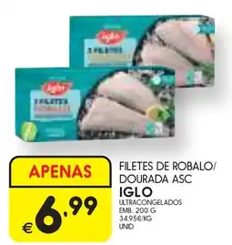 Meu Super filetes de robalo/ dourada asc iglo promoção