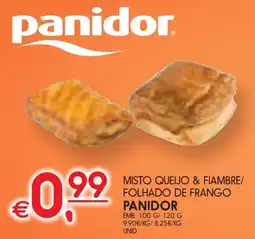 Meu Super Misto queijo & fiambre/ folhado de frango panidor promoção