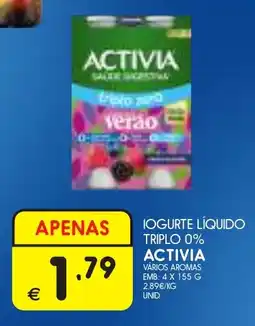 Meu Super Iogurte líquido triplo 0% activia promoção