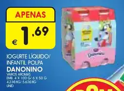Meu Super Iogurte líquido infantil polpa danonino promoção