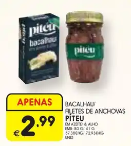 Meu Super Bacalhau filetes de anchovas piteu promoção